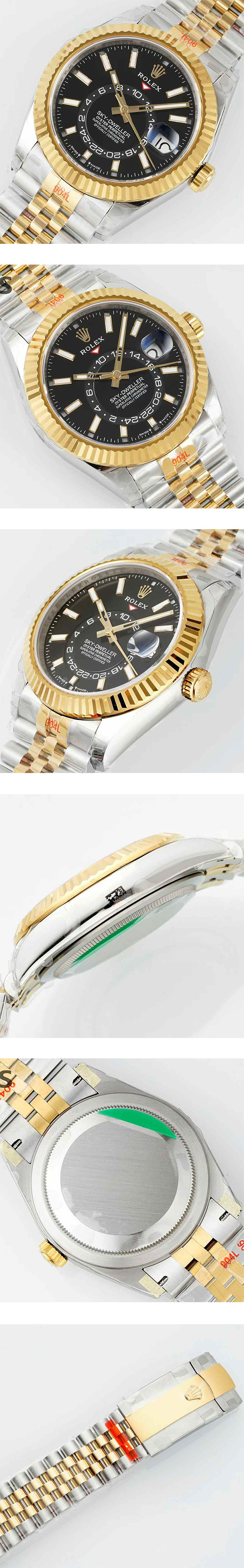 【TW製 ロレックスコピー】M336933-0004 スカイドゥエラー 42mm ブラック 9002搭載